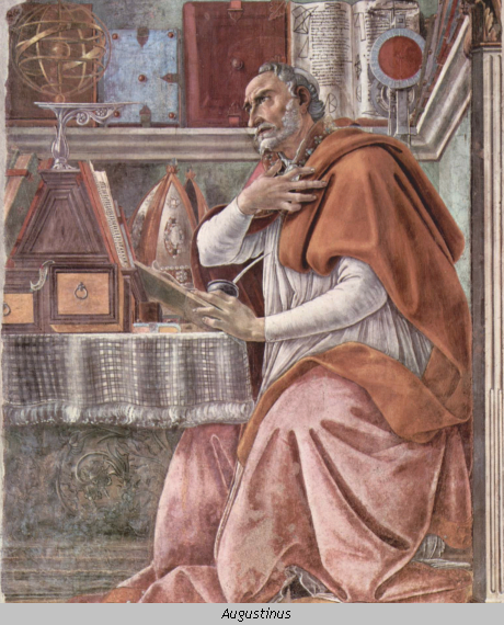A painting of a medieval philosopher.