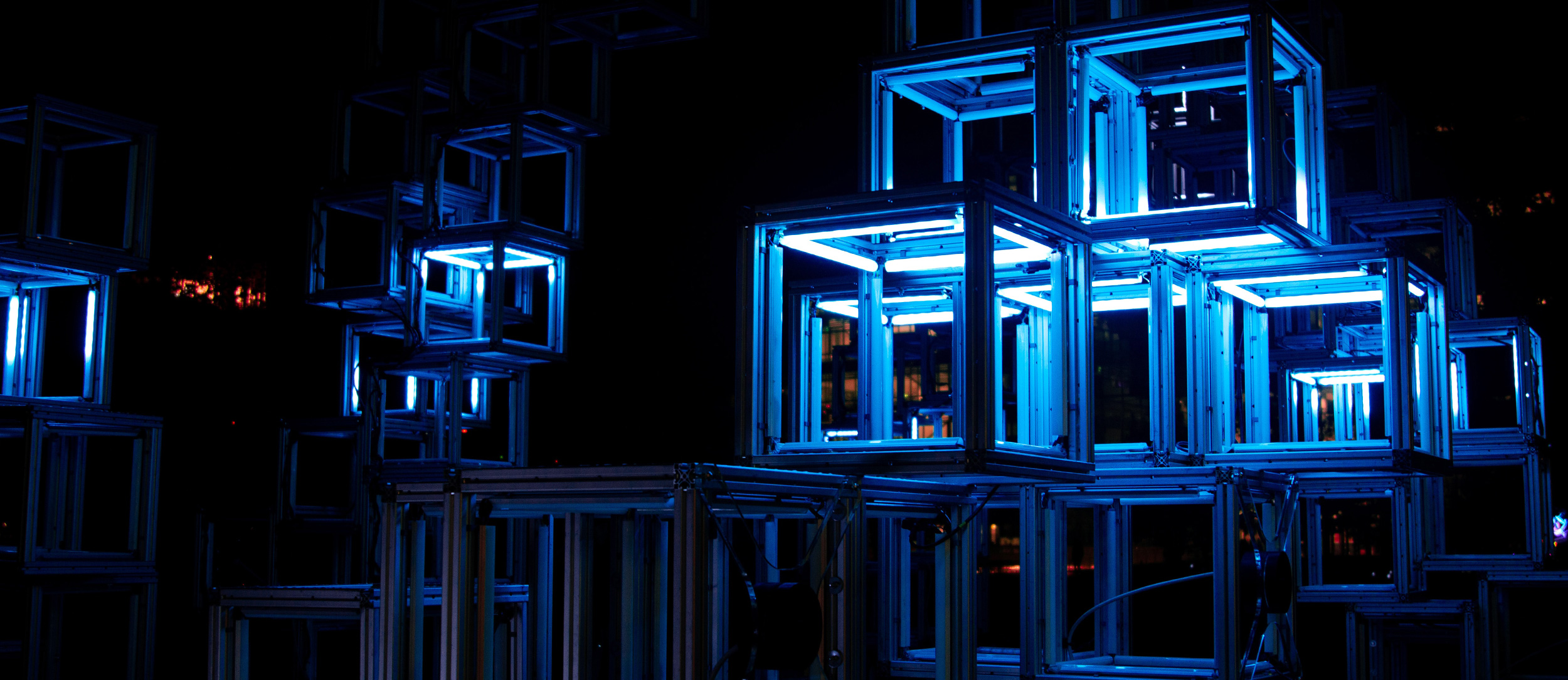 Art installation cubes