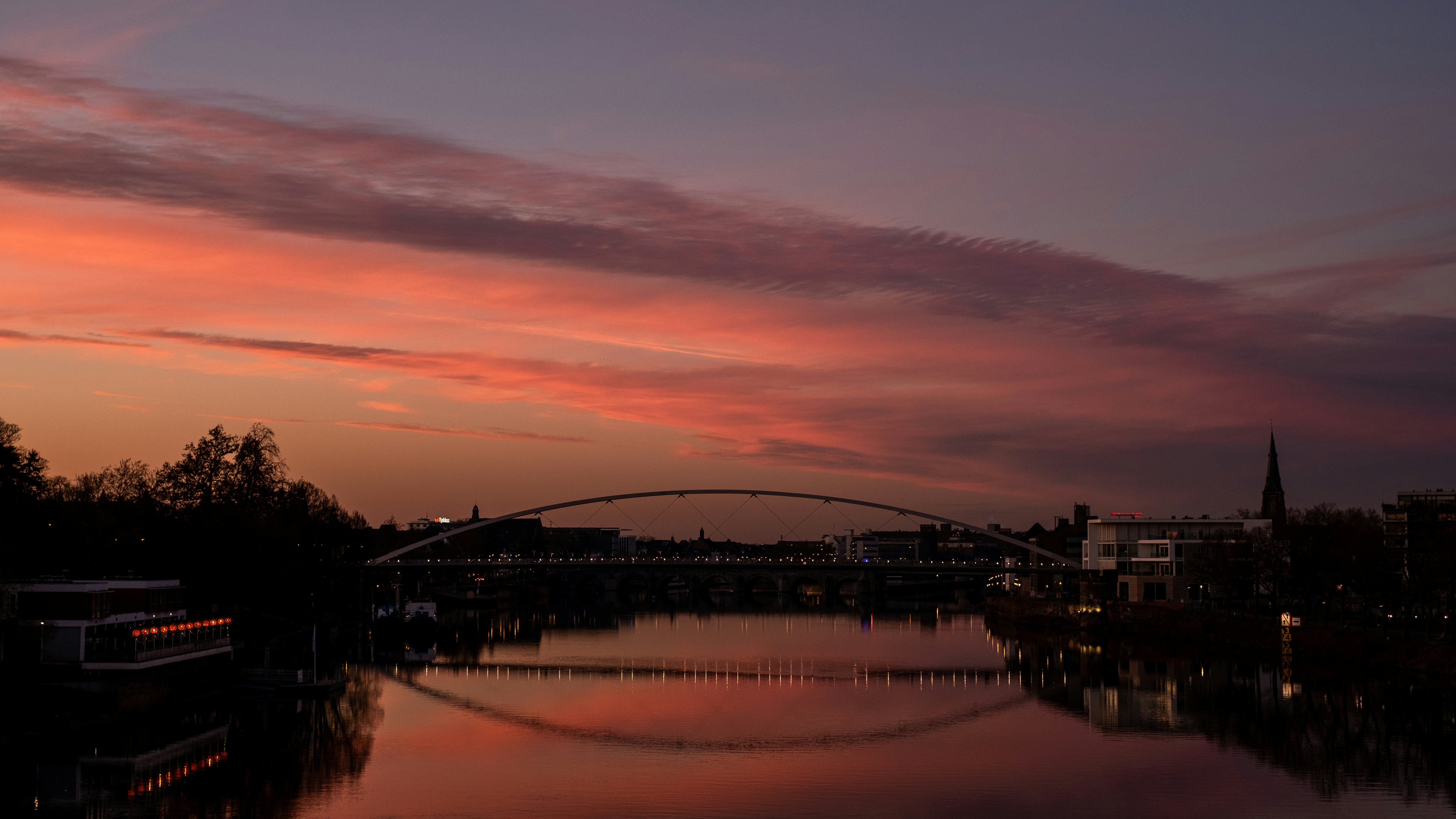 Maastricht sunset landscape