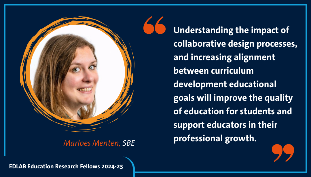 Marloes Menten EDLAB Education Research Fellowship project