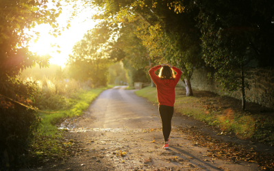 Woman walking in nature