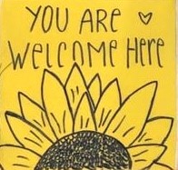 Drawing sunflower you are welcome