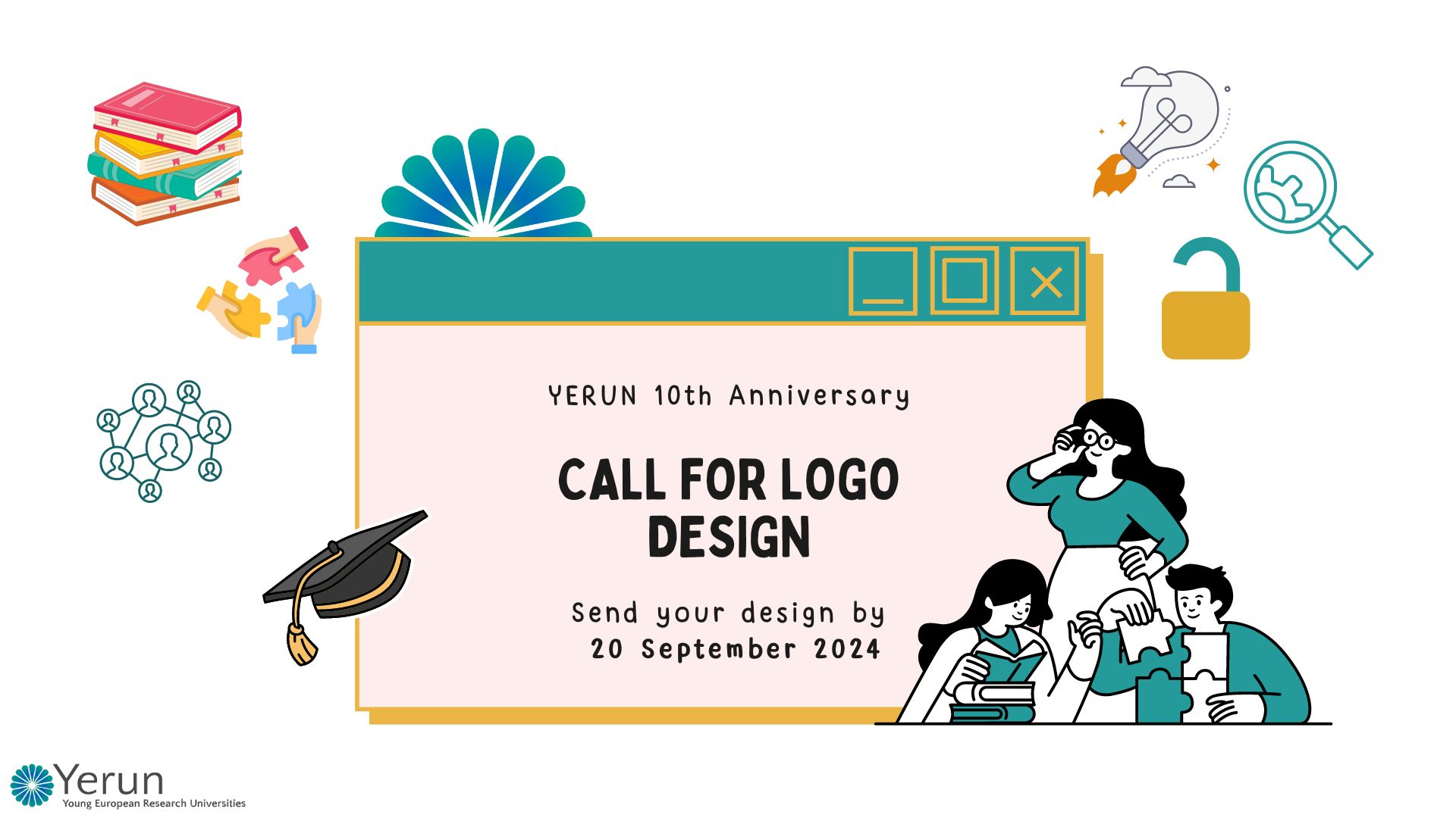 YERUN - call for anniversary logo