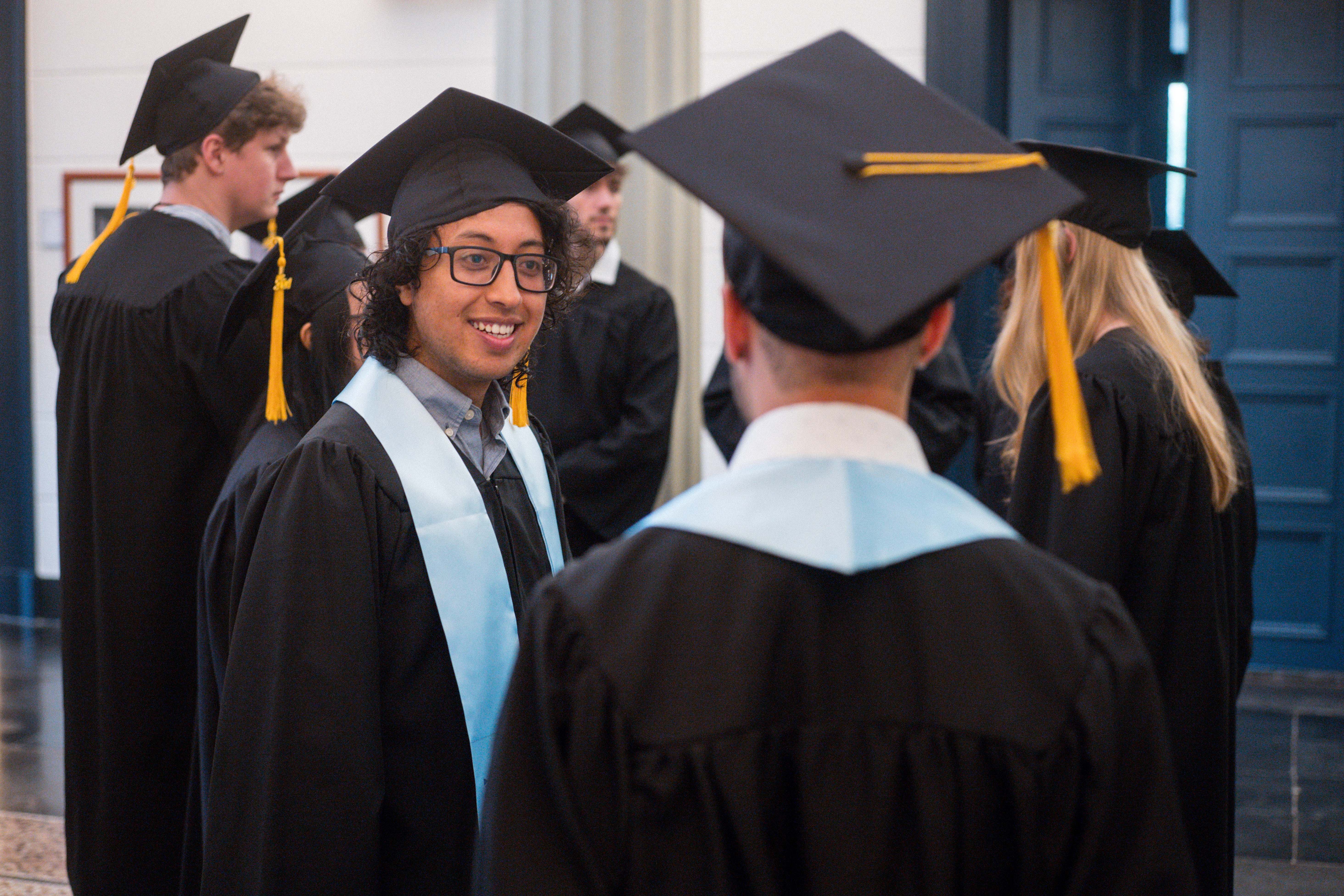 Sebastián Ayala Ruano in his graduation gown