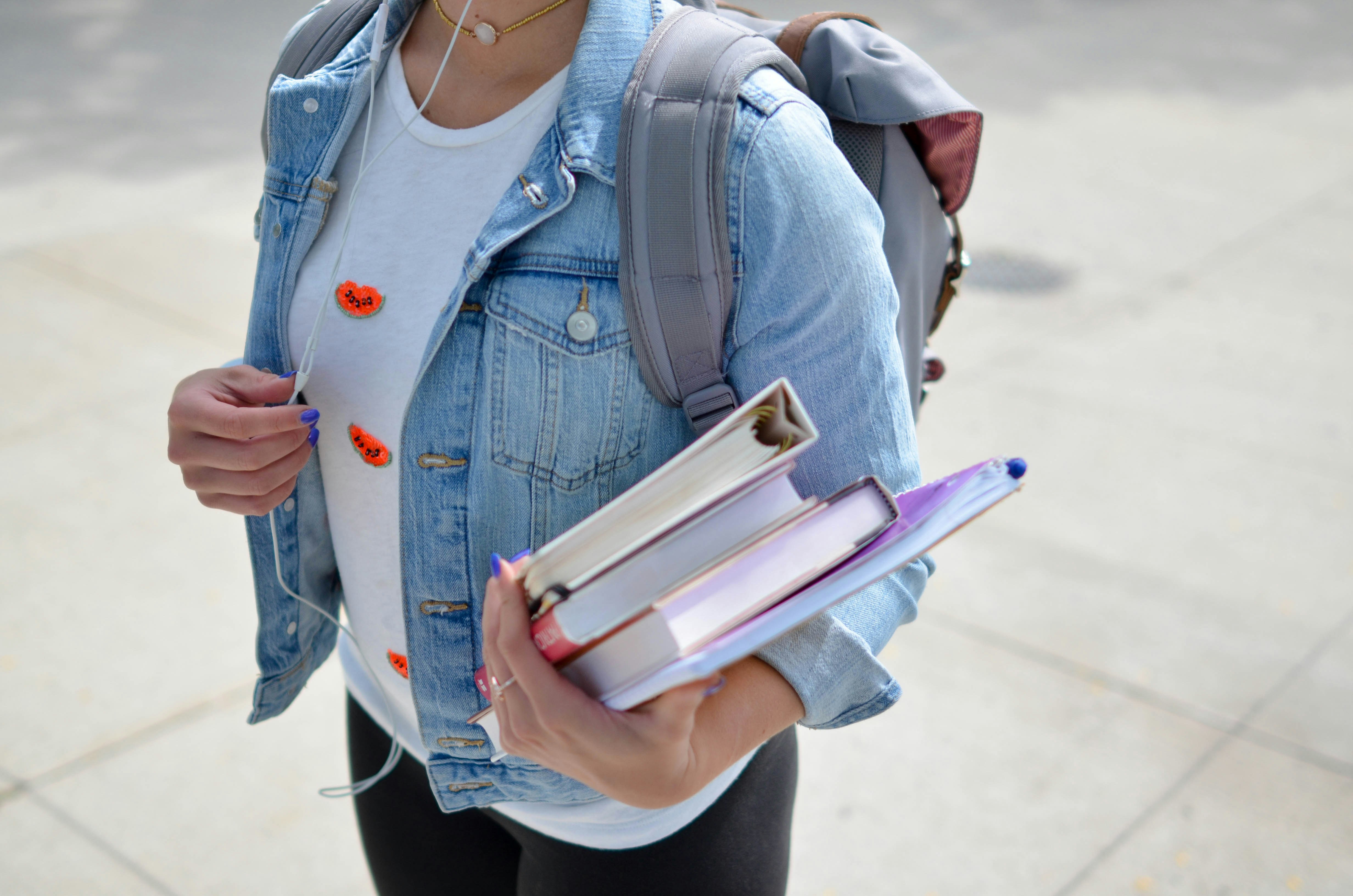 student walking