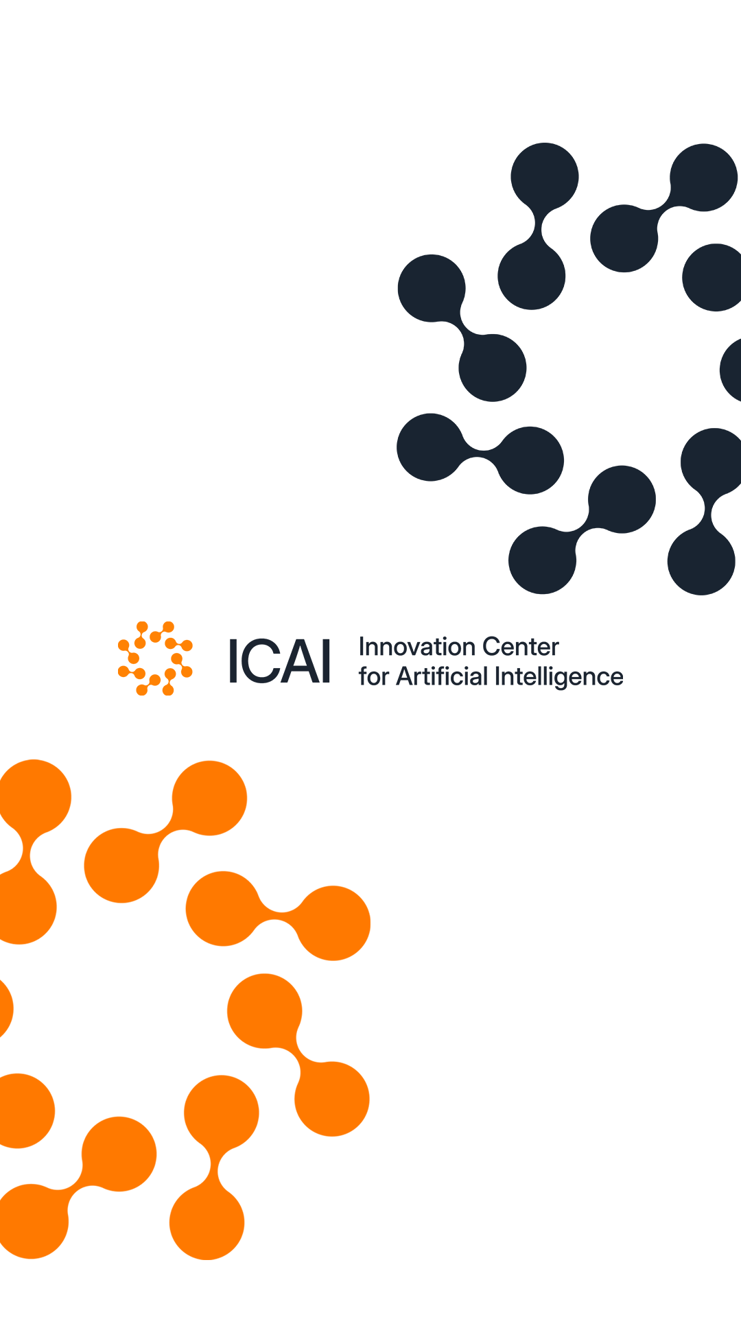 orange and blue logo of ICAI labs