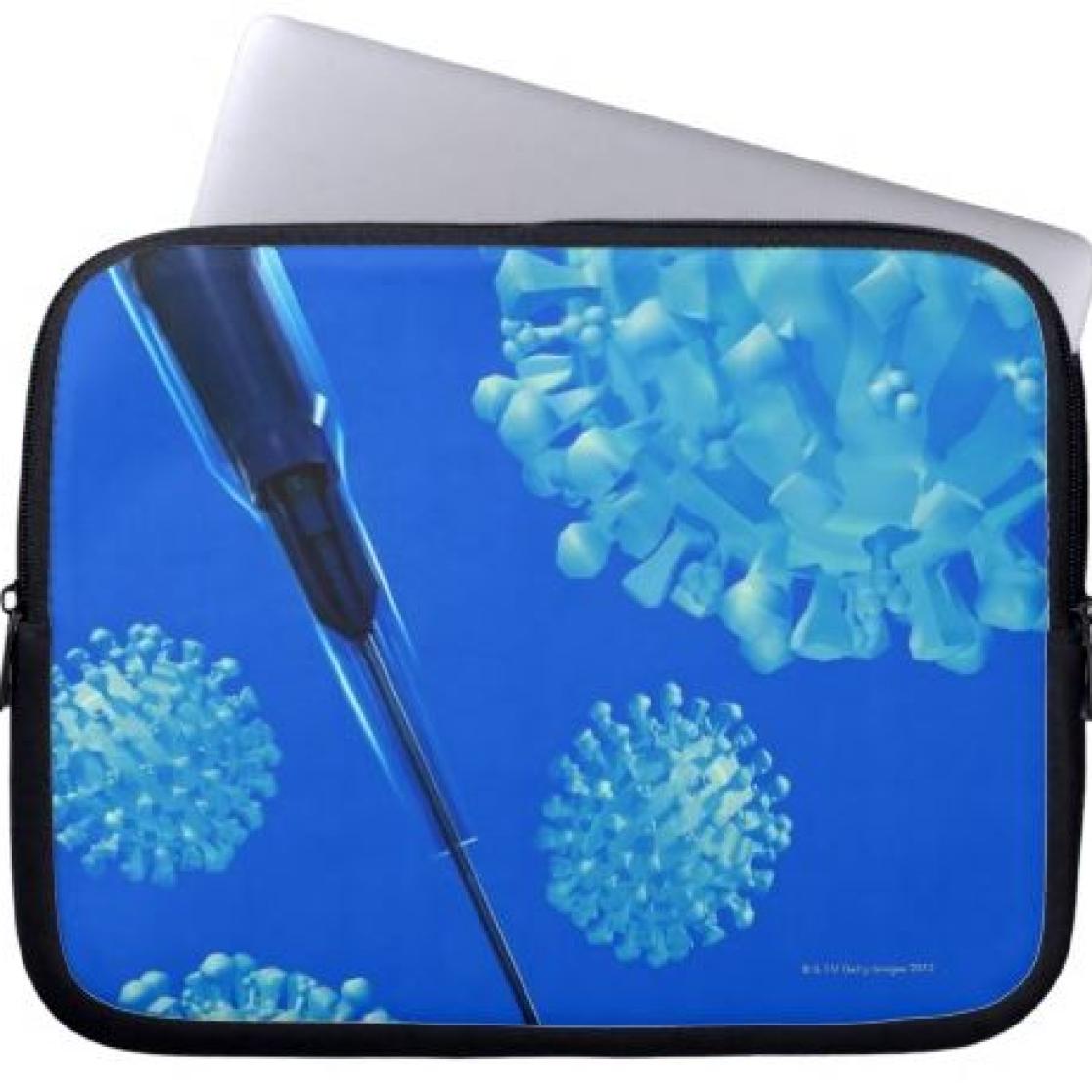 Laptop Sleeve with Flu Vaccine