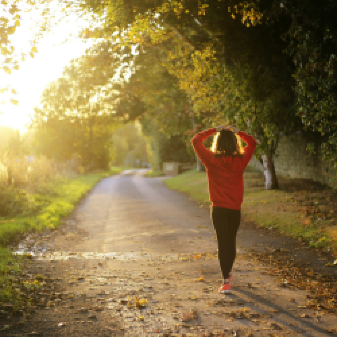 Woman walking in nature