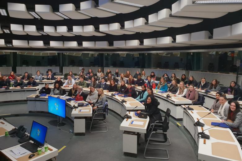 International Environmental Law students at the European Parliament