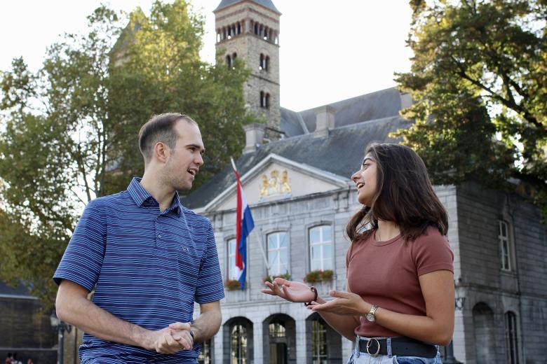 CES students at the Vrijthof square in Maastricht