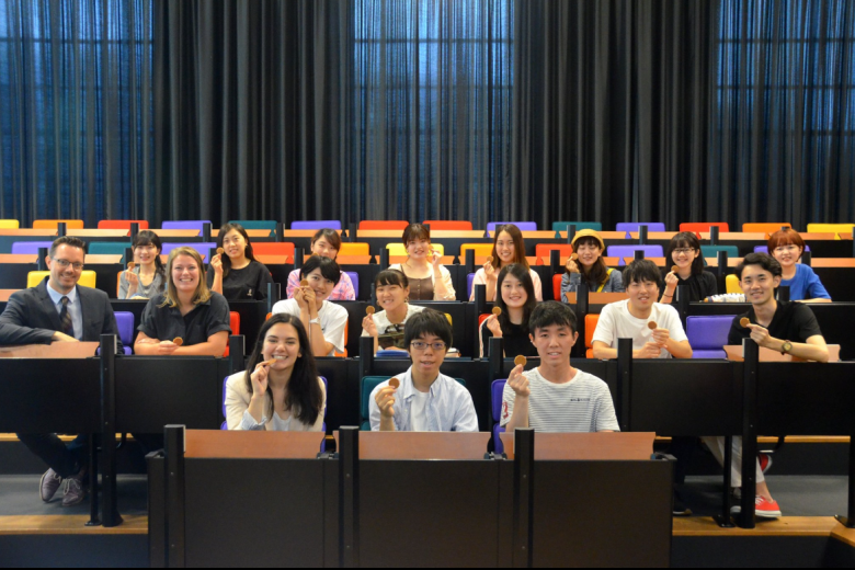 Meiji Gakuin students during the opening ceremony in Maastricht