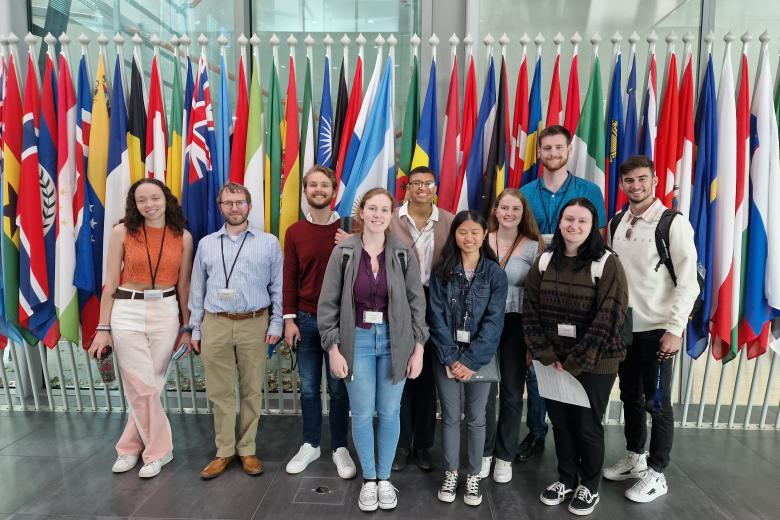 CES students during a field trip to the International Criminal Court in The Hague