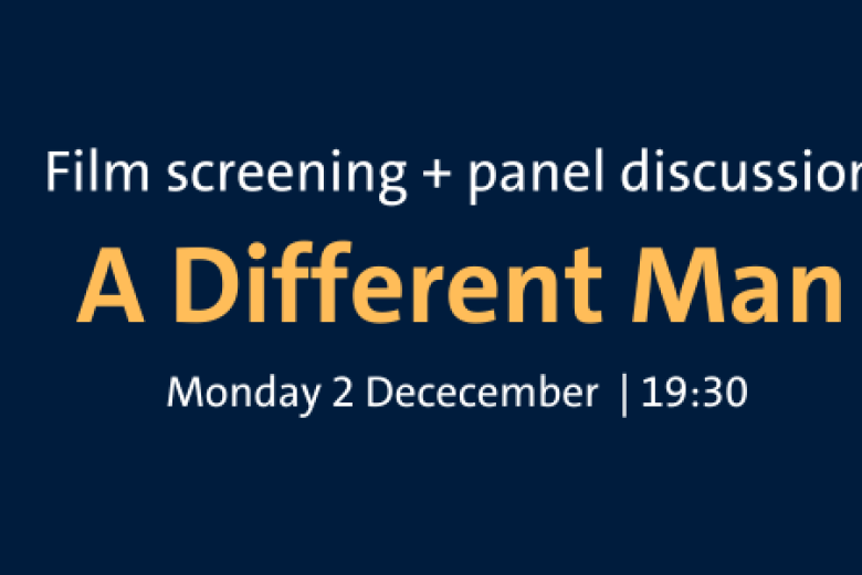 announcement for movie a different man